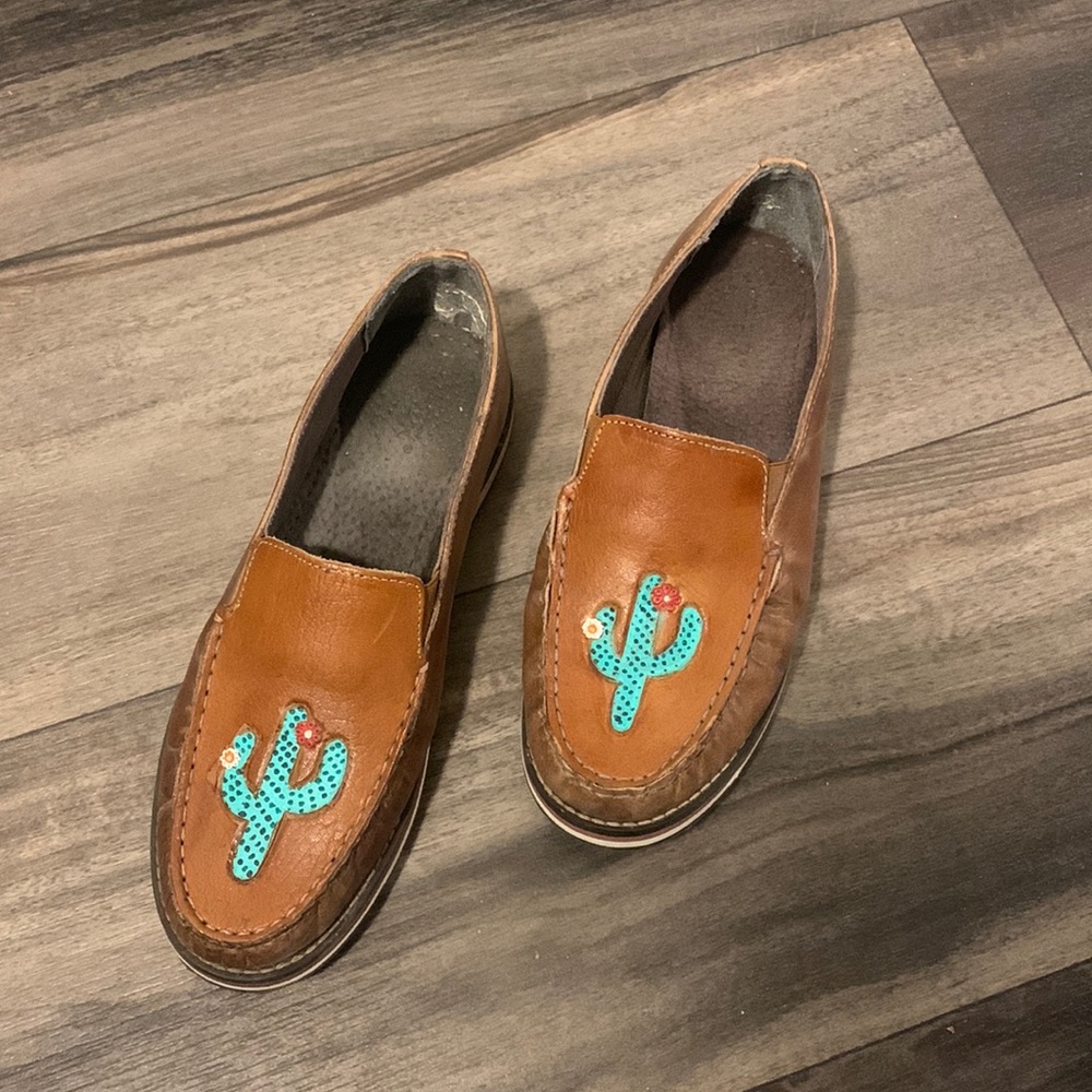 Roper Leather Moccasin Shoes